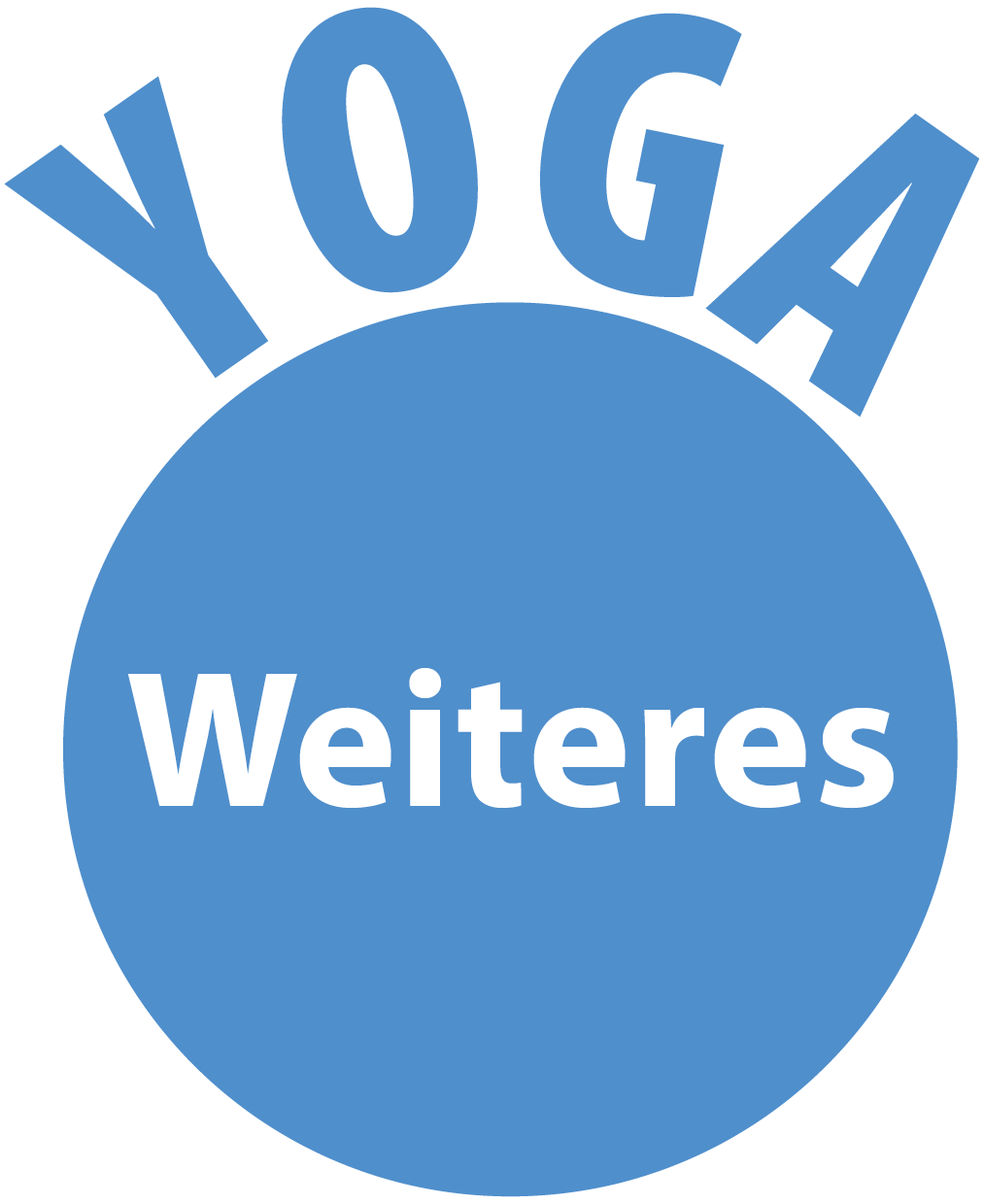Blaues Yoga zum Thema Icon